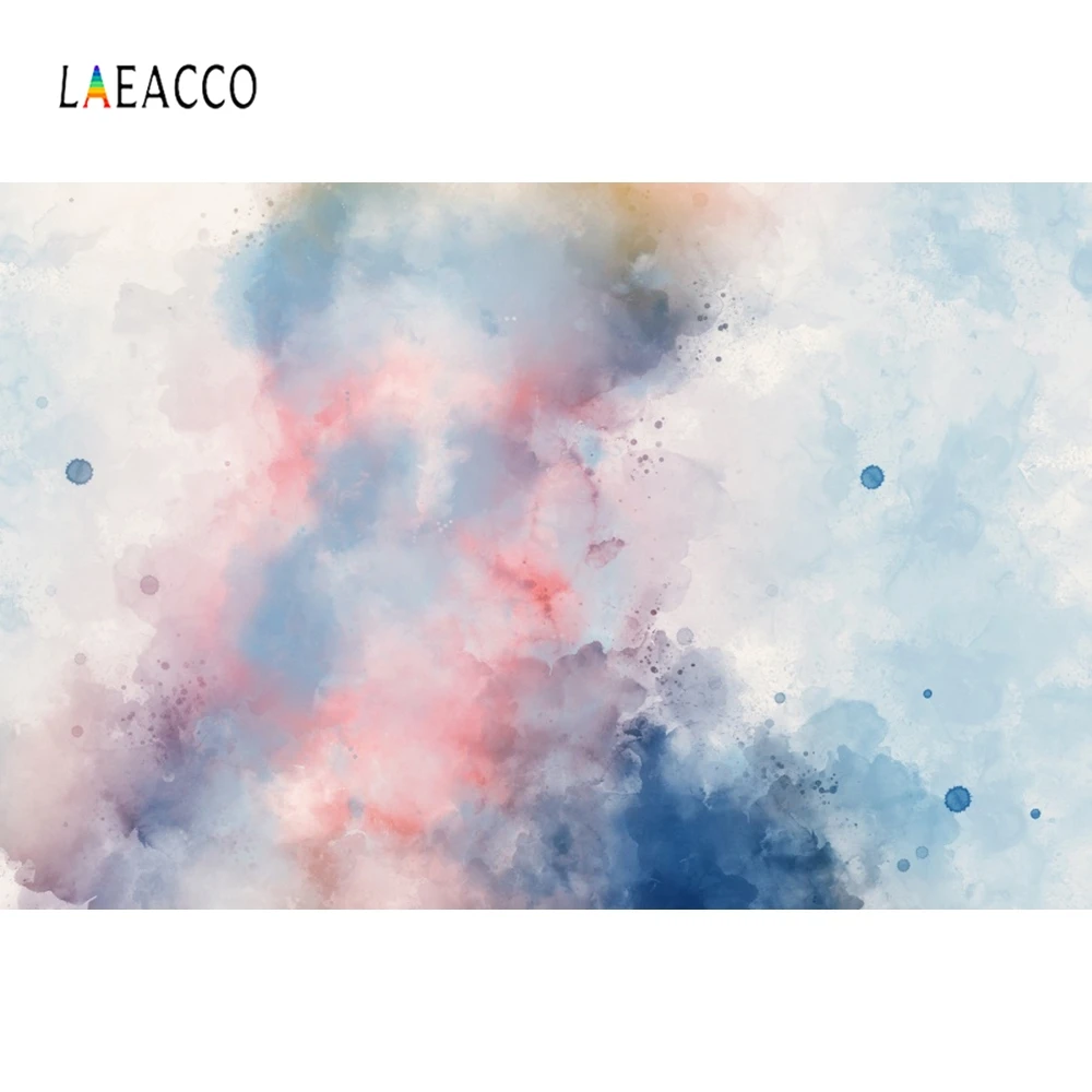 Laeacco Vinyl Chụp Ảnh Nền Gradient Tường Photophone Đồng Màu Đám Mây Cho Bé Chân Dung Ảnh Phông Nền Cho Studio Ảnh
