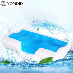 YOMDID 1 Pcs Memory Foam Pillow Summer Ice-cool Anti-snore Neck Rest Sleep Pillows Gel Pillow Core+Pillowcover For Home Beddings