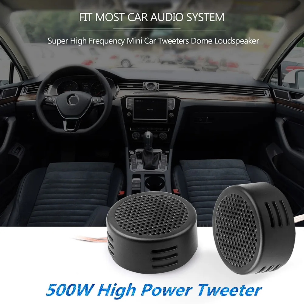 2PCS 500W Tweeter Speakers Car Audio System Door Auto Audio Music Subwoofer Electronic Modification Loudspeaker