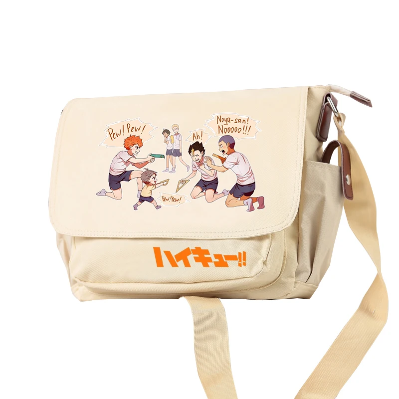 Hot Anime Haikyuu!! Borse a tracolla Cartoon Shoyo Hinata Bookbag Oxford School Bagpack studenti Messenger Bag borsa da donna