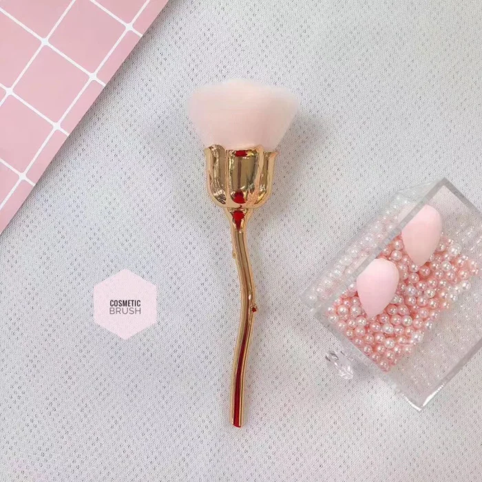 1pc Rose nail art staub pinsel Nagel Glitter Remover UV Gel Pulver Acryl reinigen Bürsten Maniküre Werkzeuge