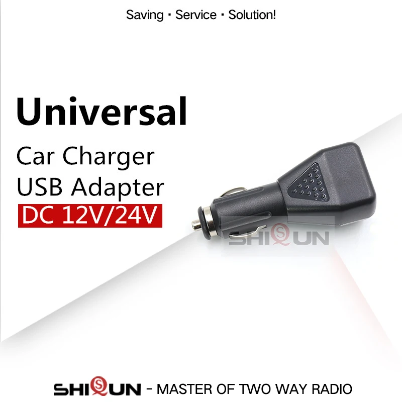 Carregador de carro com adaptador usb 12v/24v baofeng-acessórios para walkie talkie