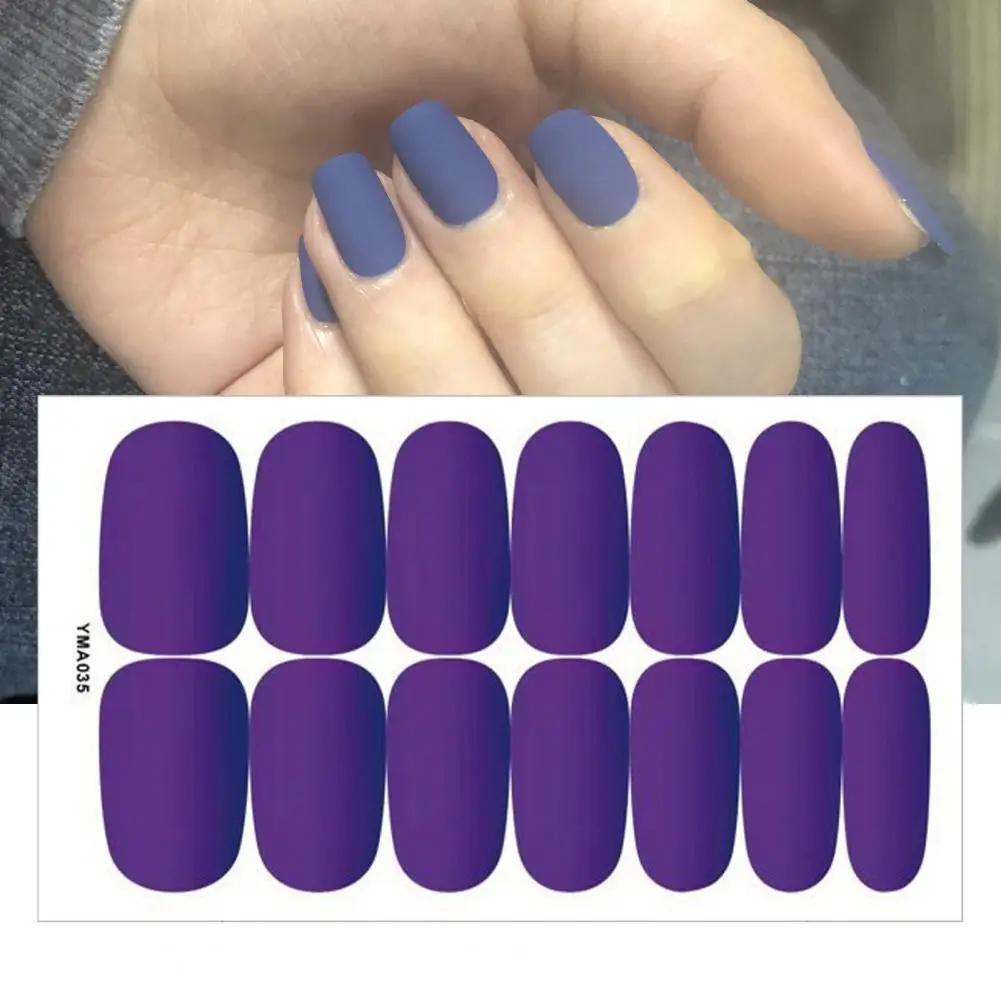 Autumn Nail Stickers Self-Adhesive DIY Ultra Thin High Saturation Full Wraps Matte Polish Strips Sliders for Nails Art Decals