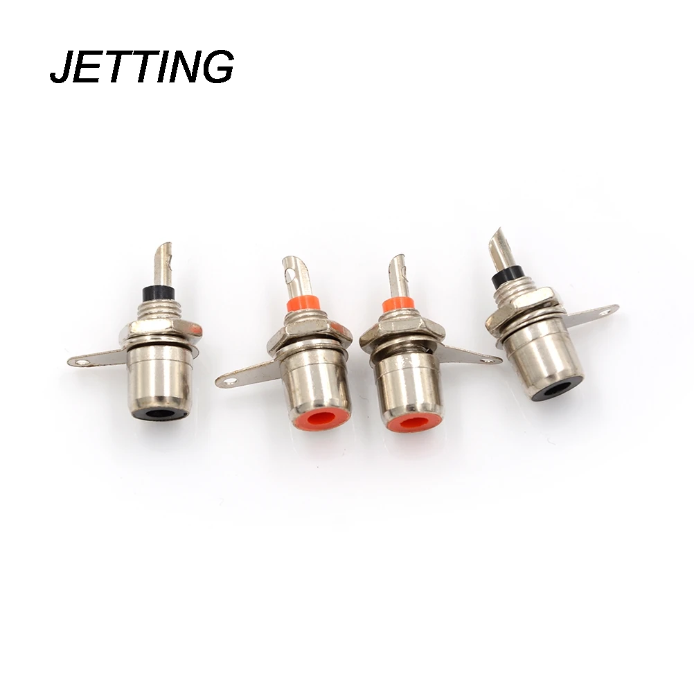 4 Stks/partij Rca Chassis Panel Mount Jack Plug Socket Connectors Professionele Audio Connectors