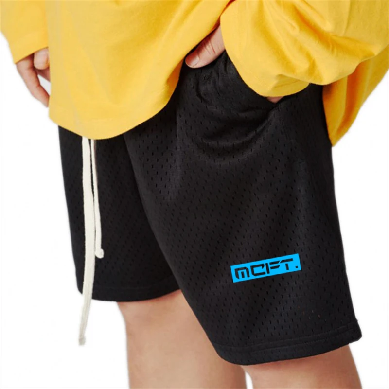 Mesh Merk Workout Casual Shorts Gym Mode Ademende Fitness Heren Bodybuilding Comfortabele Sneldrogende Sport