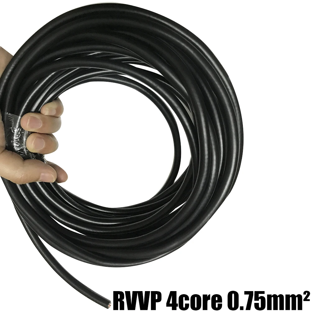 سلك RVVP الأصلي 2 متر من النحاس النقي RVVP4 كابل تحكم سلك محمي 4core /0.3/0.5/0.75/1/1.5/2.5MM2 سلك إشارة مربع