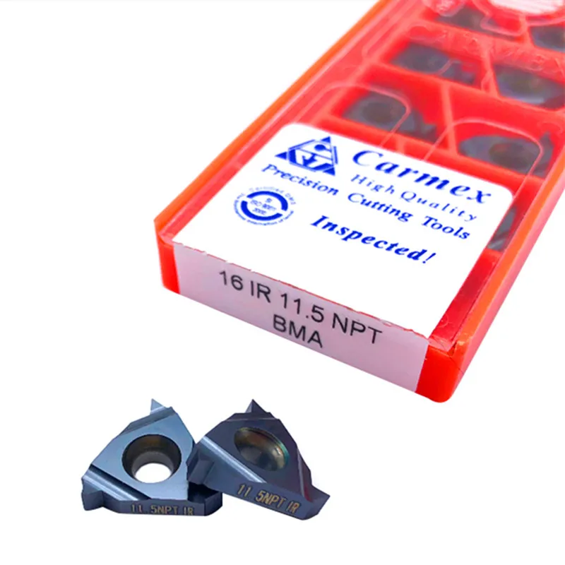 10 قطعة Carmex 16ER IR 16IR 11.5NPT 14NPT 18NPT 27NPT BMA موضوع تحول أداة كربيد مخرطة