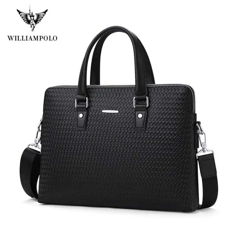 2020 Brand Business Men\'s Briefcase High Quality Totes Leather Men Laptop Handbags Messenger Bags For Male