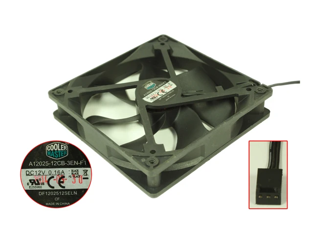 

Cooler Master A12025-12CB-3EN-F1 DC 12V 0.16A 120x120x25mm 3-Wire Server Cooling Fan