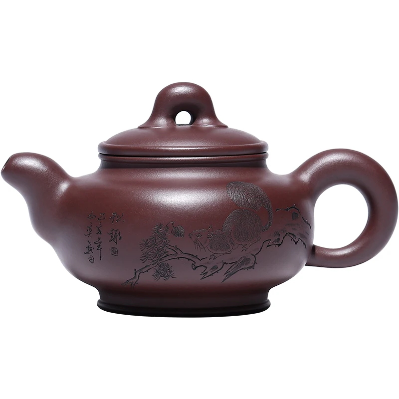 ★The original Yixing purple clay pot is hand-painted by Dai Chenguang