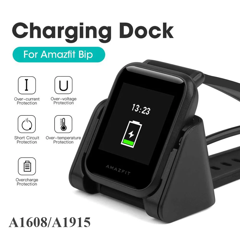 Cargador de repuesto para reloj inteligente, base de carga con Cable USB para Huami Amazfit Bip A1608, A1915