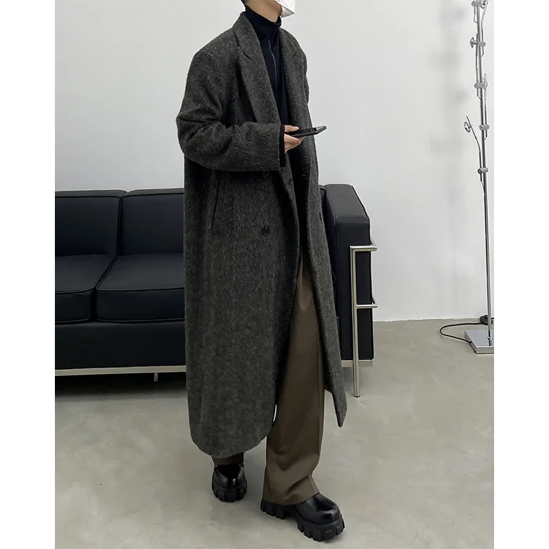 UMI MAO cappotti di lana da donna coreani da uomo autunno inverno qualitร giacca a vento di media lunghezza temperamento drappo cappotto allentato