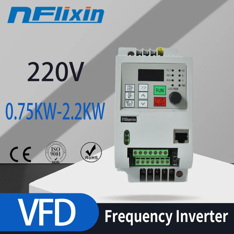 2.2KW 220V VFD Inverter 2200W Frequency Inverter Converter 1P input 3P Output 220V For CNC Spindle motor