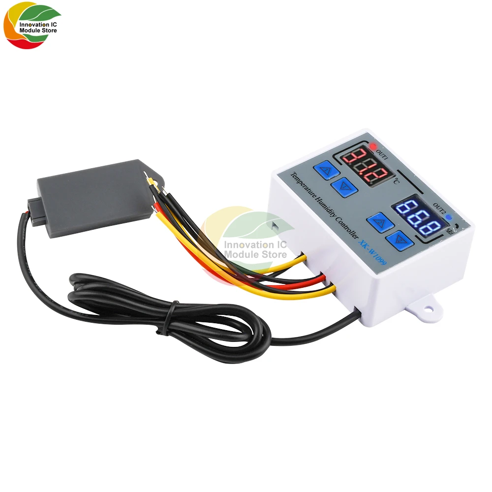 XK-W1099 Digital Temperature Humidity Controller Egg Incubator Thermostat Humidity Controller Regulator Heating Cooling Control