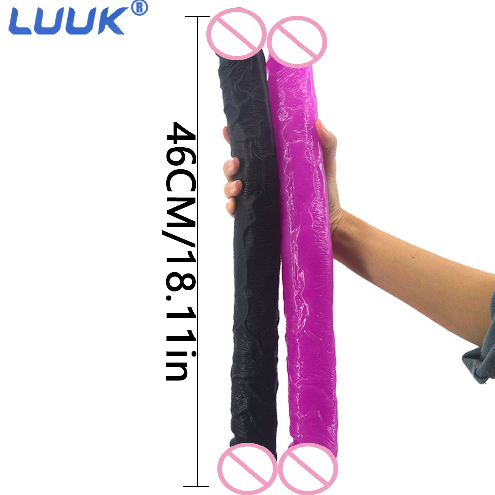 LUUK Super Long 46CM Double Head Dildo Realistic Penis Sex Toys For Women Giant Erotic Product Lesbian Flirt Masturbate Sex Shop