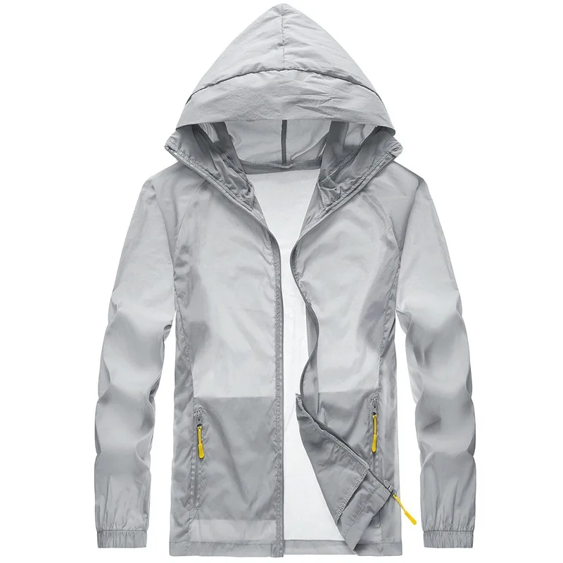 Camping Quick Dry Jacket Men Women Waterproof Rain Sun Protection Clothing Fishing Hunting Clothes Skin Windbreaker with Pocket