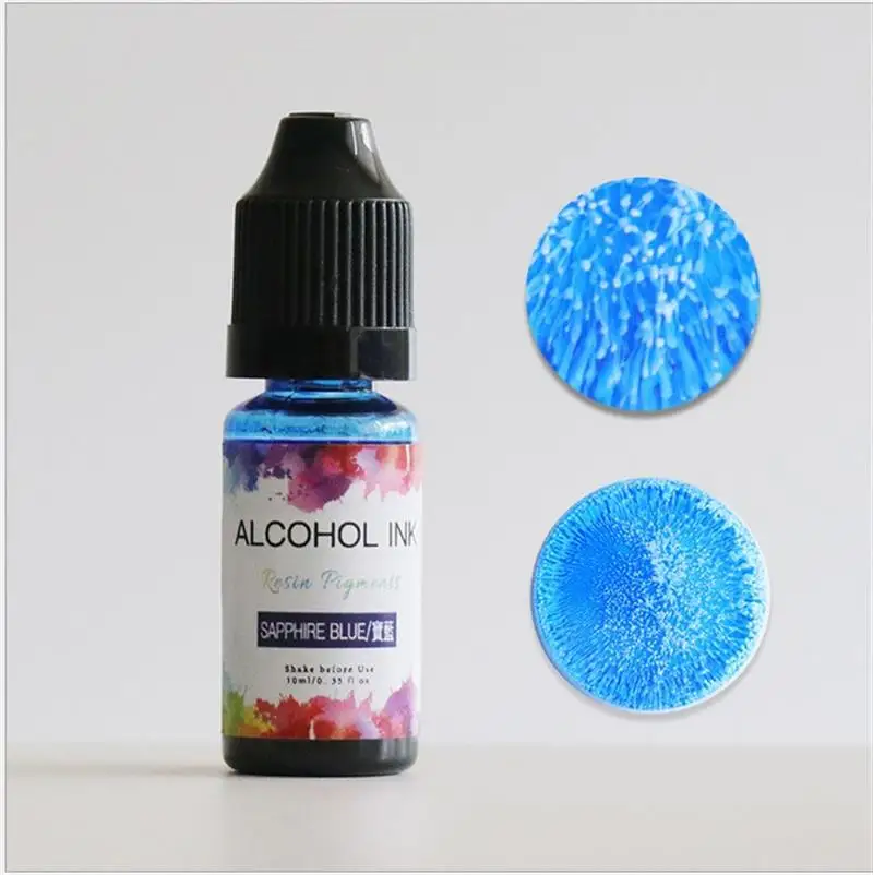 10ML Art Ink Alcohol Resin Pigment Kit Liquid Resin Colorant Dye Ink Diffusion UV Epoxy Resin Jewelry Making