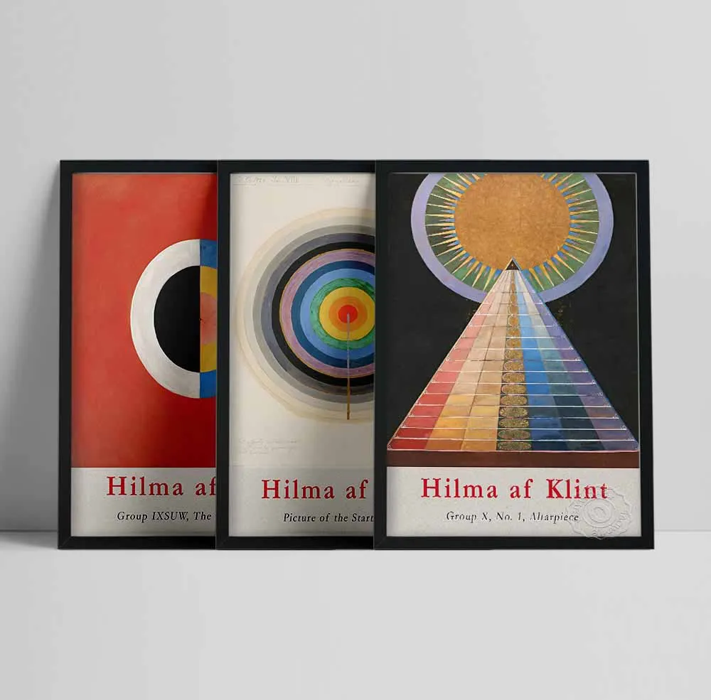 Hilma Af Klint Exhibition Poster, No 1 Altarpiece, Abstract Art, Vintage Print, Klimt, Gift Idea, Modern art, Wall Art Decor