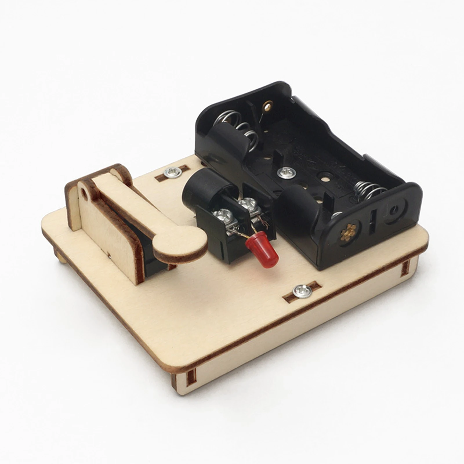 3D Wooden Puzzle Telegraph Module DIY Toy Model Electrical Circuit Physics Scientific Experiment Materials Kit STEM Educational - Detail 1