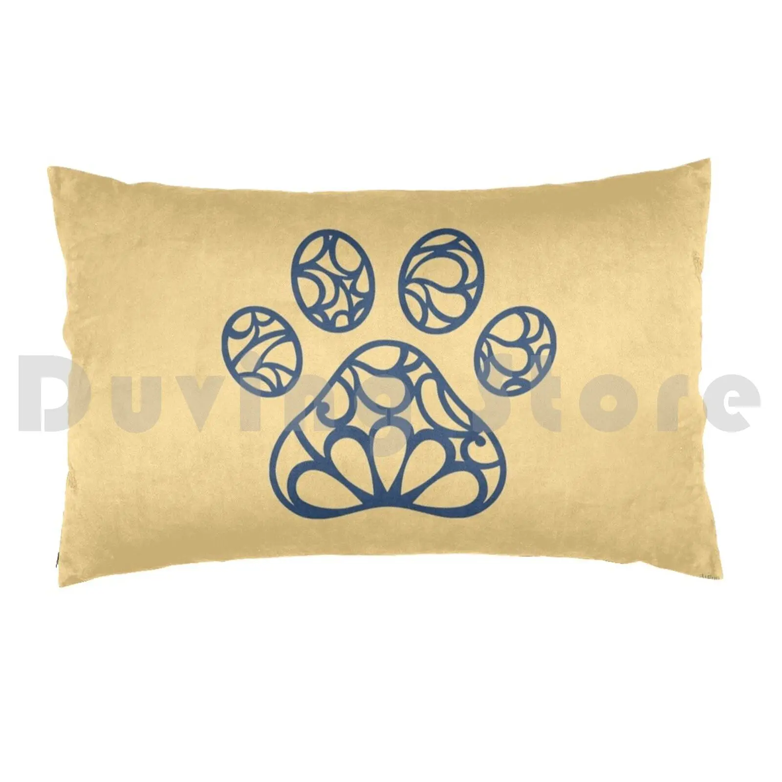 * * * Nice Dog Paw Mandala * * * Pillow Case 20*30 Inch Mandala Dog Paw Animal Paw Cat Paws Blue Boho Cute Dog Paw