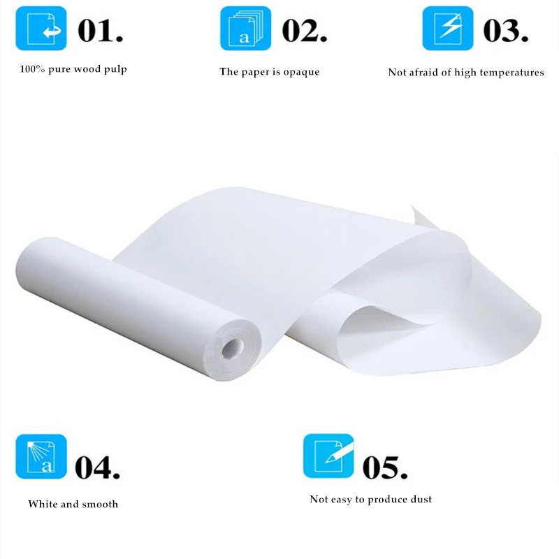 10 Rolls Thermal Paper Photo Printer Instant Print Kids Camera Printing Paper 210*30mm for A4 Printer Photo Printer