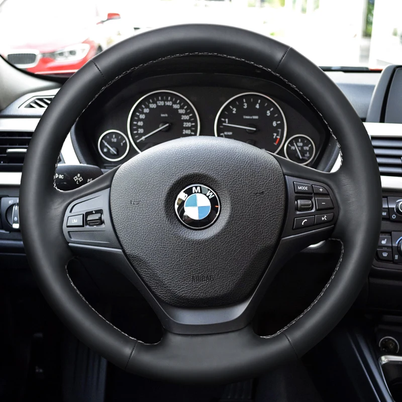 Suitable for BMW 3 Series 5 Series 7 Series 525li 535 320Li 740 X1 X5 hand-sewn steering wheel cover leather grip cover