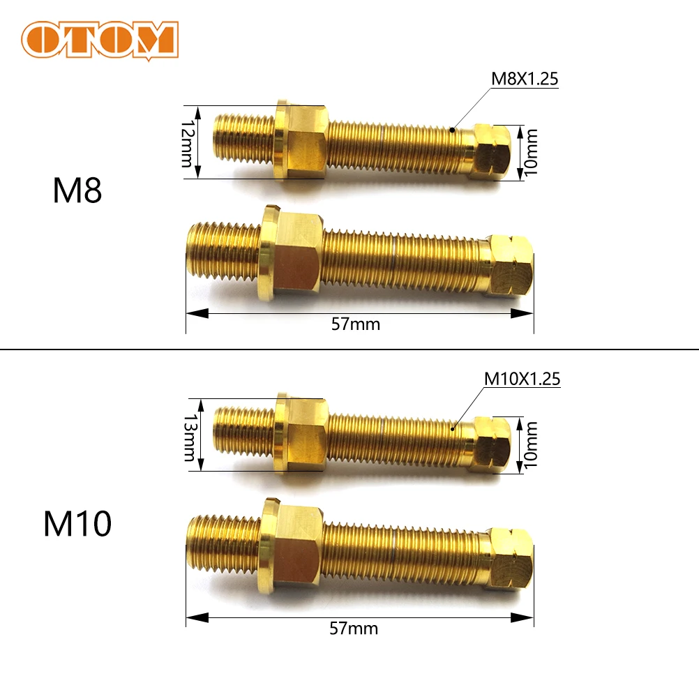 OTOM Motorcycle M10x50 M8x50 Chain Adjuster Bolt Rear Axle Blocks Titanium Alloy Screw Nuts Motocross Dirt Bike Repair Tool Part