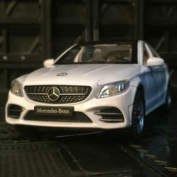 C260L C-Class Diecast Liga Modelo de Carro, Veículos Metálicos, Simulação Brinquedo, Som e Luz Coleção, Presente, 1:32