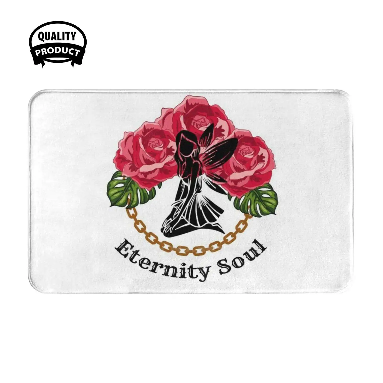 Soul T - Shirt Soft Cushion Home Carpet Door Mat Car Rug For Woman All Rose Fairy Chain Vintage Retro