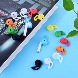 Hot Sale 1Pair Cover for Apple Airpods Eartips Silicone in-ear Headset Earbuds Cover with Hook Earphone Accessaries Dropshipping
