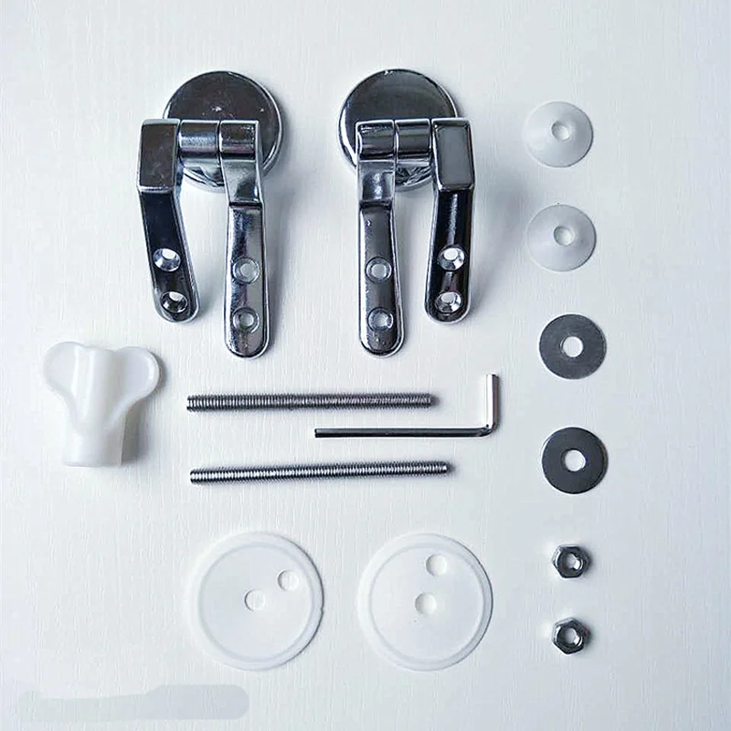 Stainless Steel Resin Solid Wood Toilet Seat Fix Bracket Metal Fittings Hinge