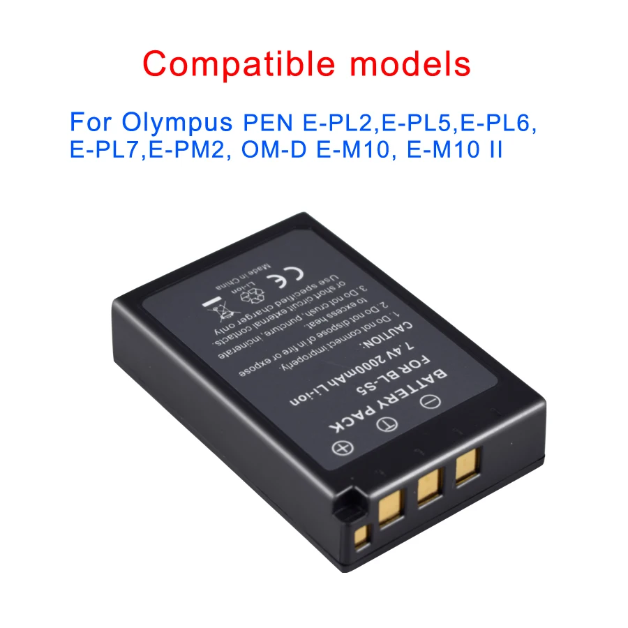 PALO 1PC 카메라 충전식 batetry BL-S5 S5 BLS5 7.4V 2000mah 리튬 이온 배터리 팩 Olympus E-PL2/E-PL1s/EPL2EPLI2/EPL5 요법.