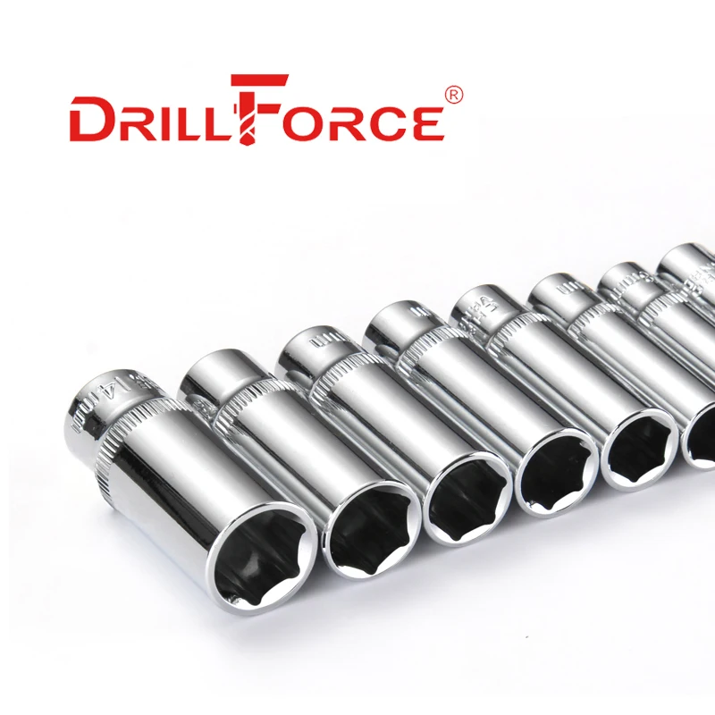 Drillforce 4-14 مللي متر وجع المقبس 1/4 "محرك قصير محول المفك محول المخفض الكهربائية مسدس اسئلة إصلاح السيارات أداة
