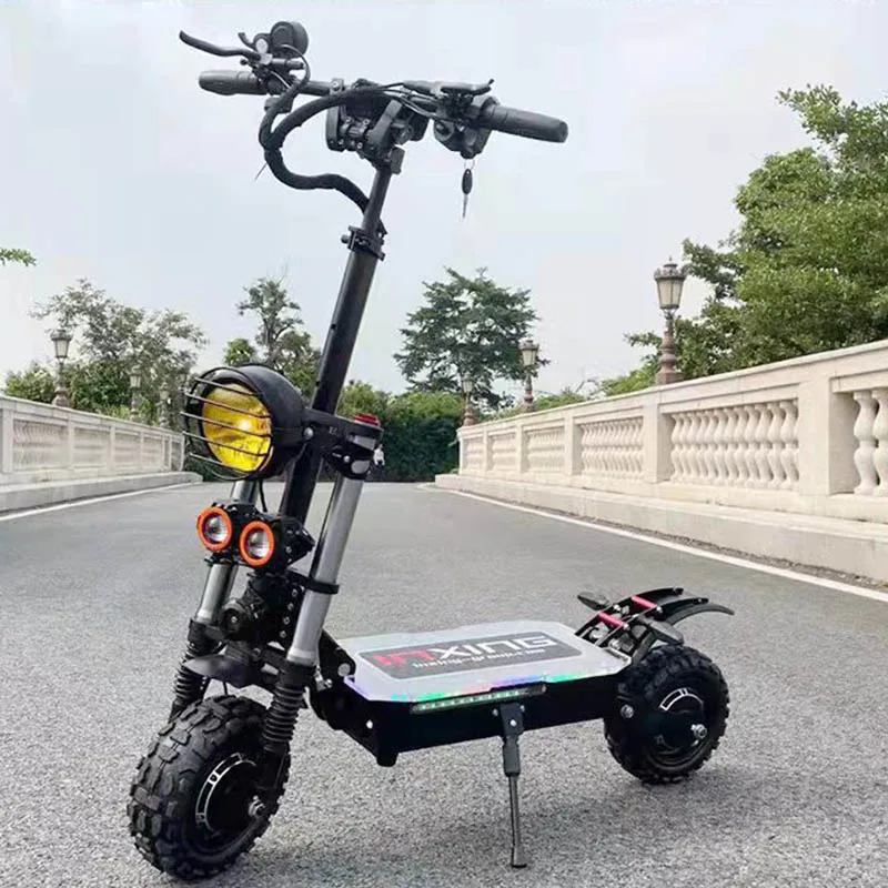 5600w Off-road Double Drive Electric Scooter 60V 11 Inch Foldable  E-Scooter Motorcycle 80 km/h Electric Longboard