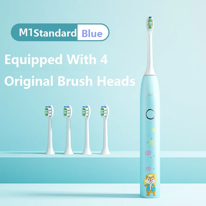 JIMOK M1 Children Electric Toothbrush Smart Brush Whitening IPX7 Waterproof Child Electric Brush USB Fast Charging