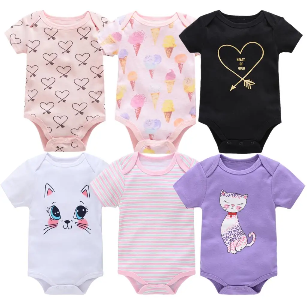 

Roupas Bebe De 6pcs Newborn Baby Girl Clothes Unisex Cotton Baby Boys Clothes Cartoon Unicorn Baby Clothing Jumpsuits Bodysuits