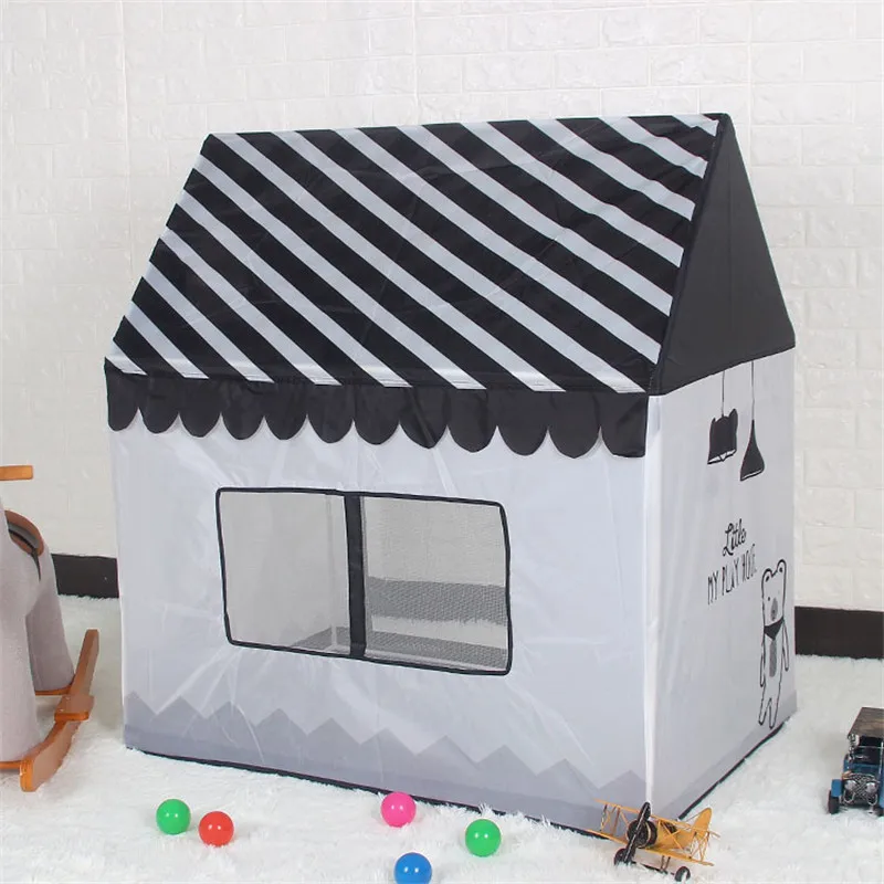 Children Play Toy Tent Portable Foldable Ball Pool Pit Indoor Outdoor Simulation House Black And White Tent Gifts Toys For Kids