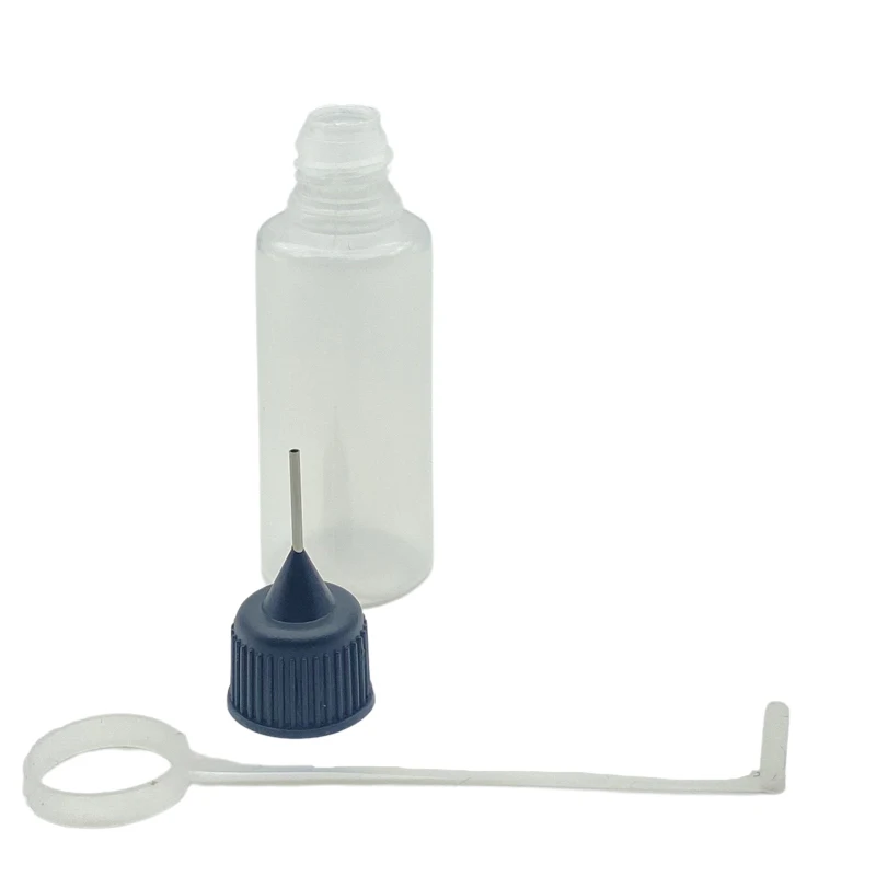 

100pcs Empty Metal Needle Bottle LDPE 15ML Plastic Dropper Vial With Screw Cap For Liquid Container