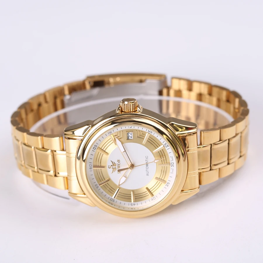 Sewor Top Brand Watch Men Auto Date Automatic Mechanical Wristwatches Luxury Business Gold Watches Men Clock Reloj Hombre 2020