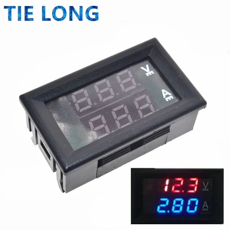 DC 0-100V 10A Digital Voltmeter Ammeter Dual Display Voltage Detector Current Meter Panel Amp Volt Gauge 0.28\