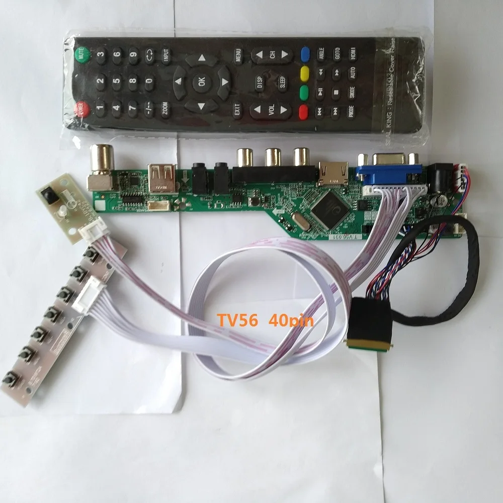 

kit for N173FGE-L23 1600X900 Controller driver board LCD LED TV AV 17.3" VGA remote 40pin LVDS Panel Screen USB HDMI-compatible