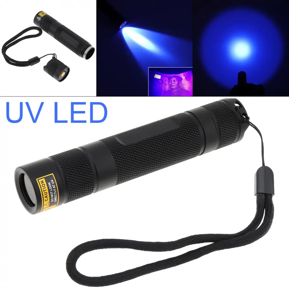 

5W 365nm LED Purple Lights UV Flashlight Portable Torch Light for Dry Stains / Bed Bug / Pet Urine Detection