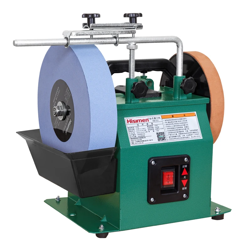 H8101 10นิ้วบวกและลบสีขาว Fused Alumina Sharpener ต่ำขัดขัดเครื่องเดสก์ท็อปเครื่องบด