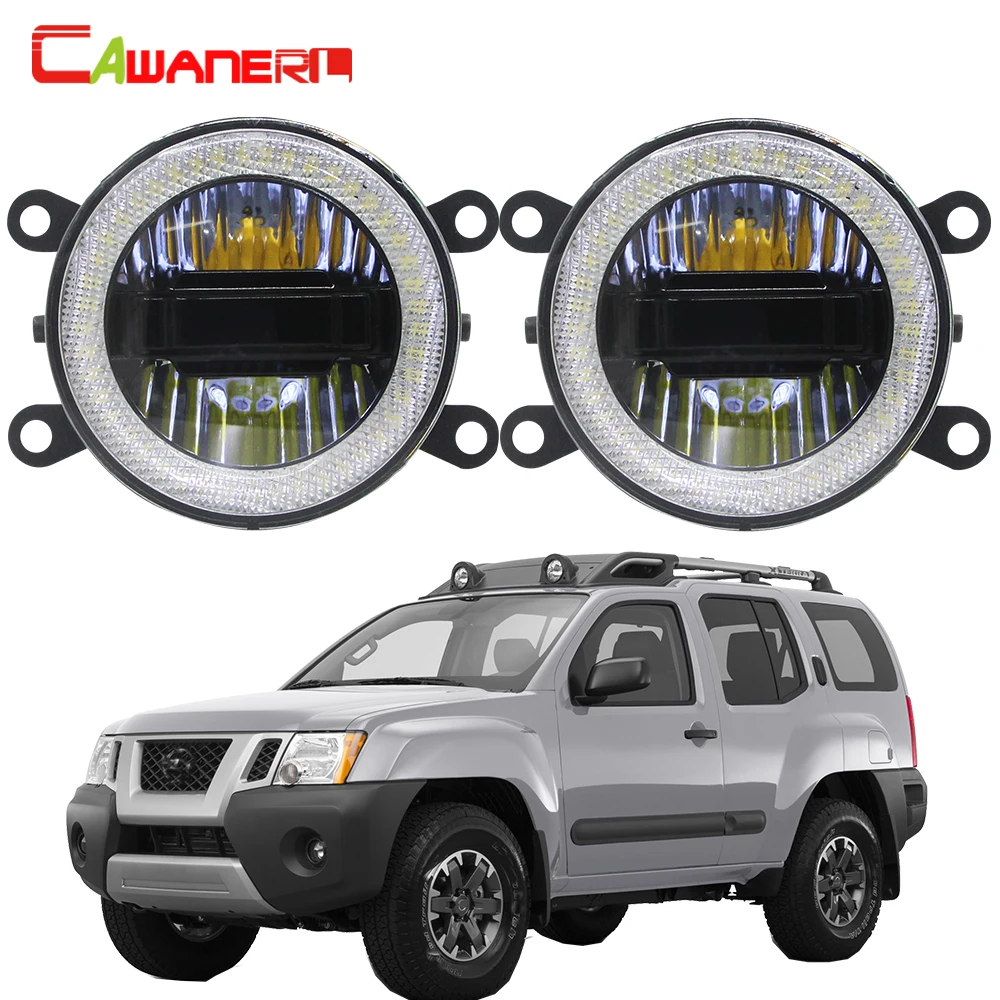 

Cawanerl For Nissan Xterra N50 2005-2015 Car LED Fog Light Kit Daytime Running Lamp Angel Eye DRL 3000LM 12V Accessories