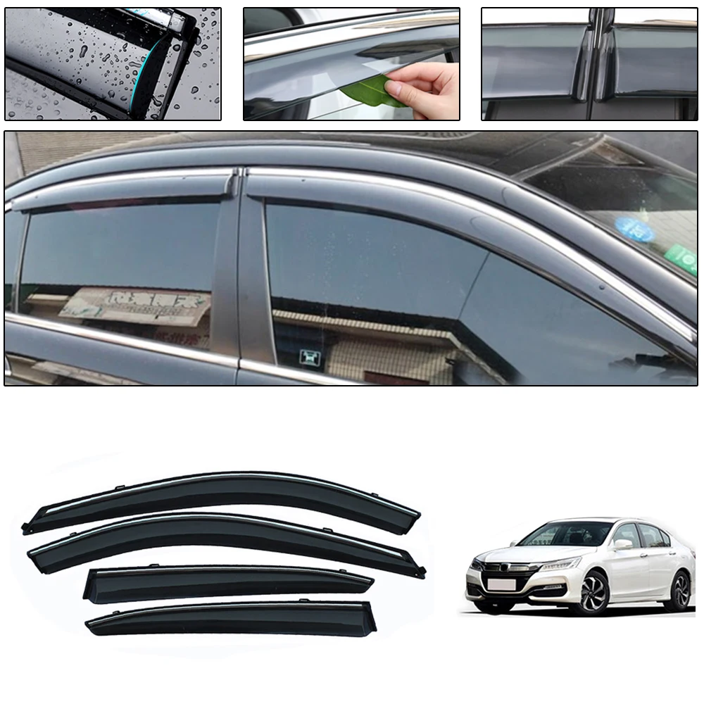 

Car Styling Smoke Window Sun Rain Visor Deflector Guard For Honda Accord 2008 2009 2010 2011 2012 Accessories 4PCS