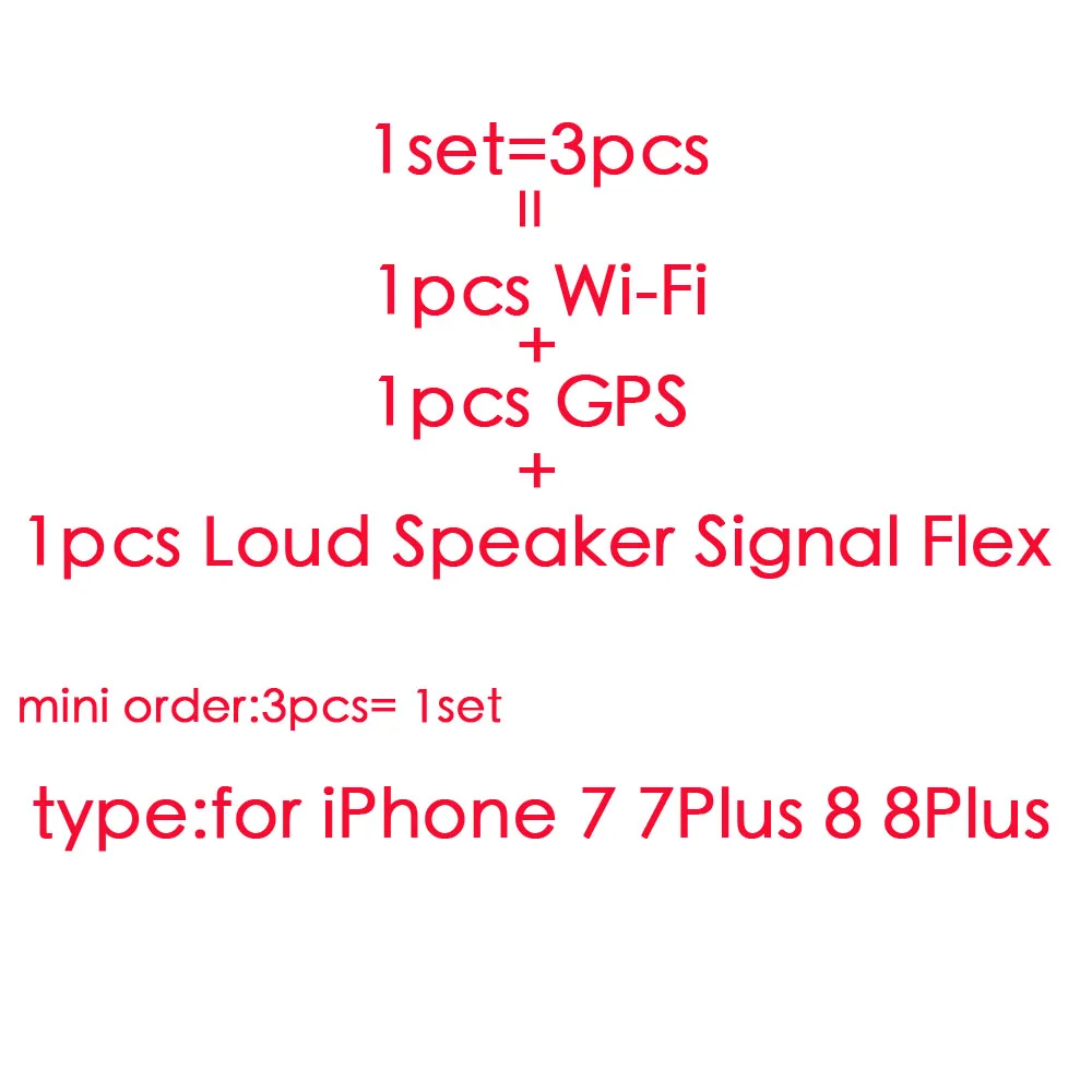 MHCAZT 3pcs/set GPS Antenna + WiFi Signal Flex + loud speaker Antenna Flex Cable for iPhone 7 7 Plus 8 8 Plus