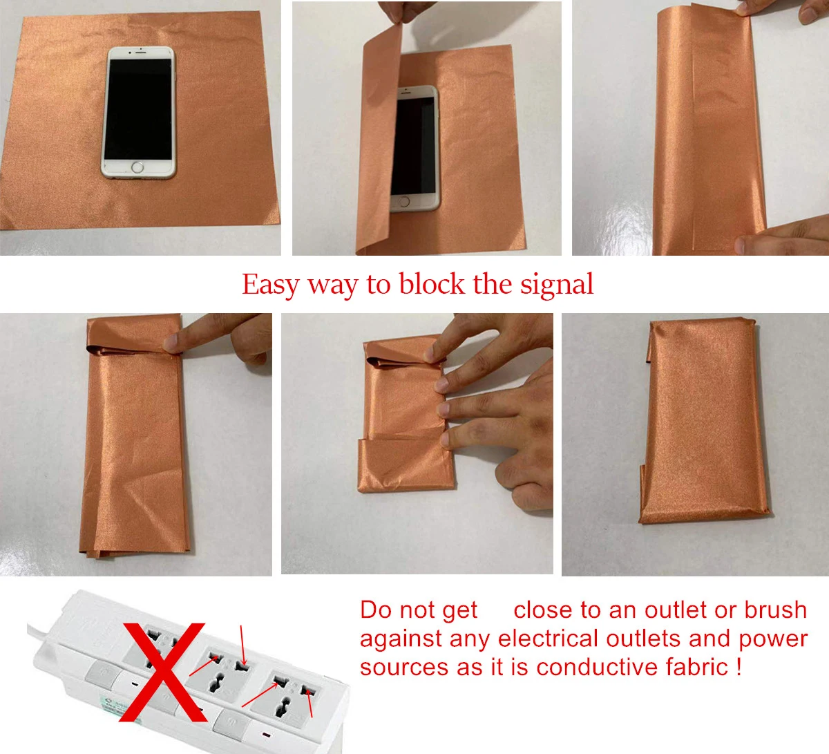 Faraday Fabric RFID Shielding Block WiFi/RF Anti-Radiation Conductive Copper Wallpaper EMF Protection Cloth DIY