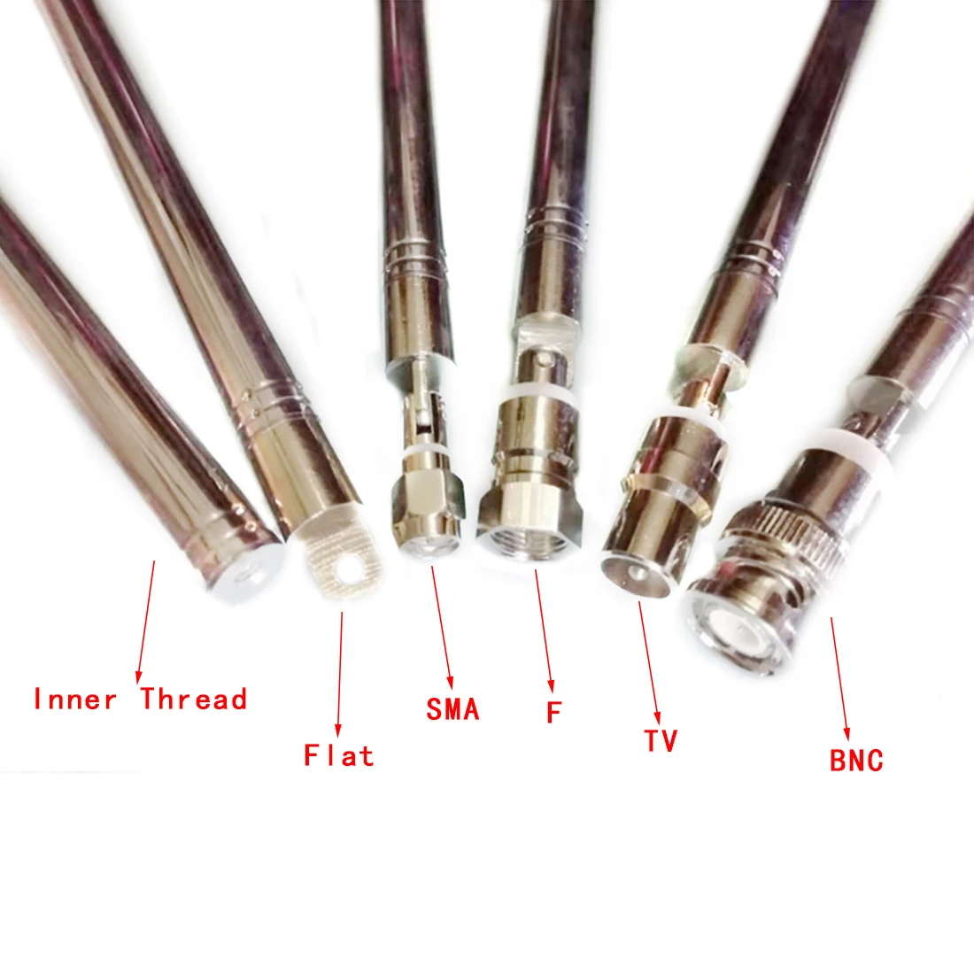 Antena telescópica de Radio FM de 10 secciones, conector macho SMA aéreo de acero inoxidable de 1,2 m, enlace especial