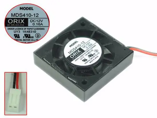 

ORIX MDS410-12 DC 12V 0.16A 40x40x10mm 2-Wire Server Cooling Fan