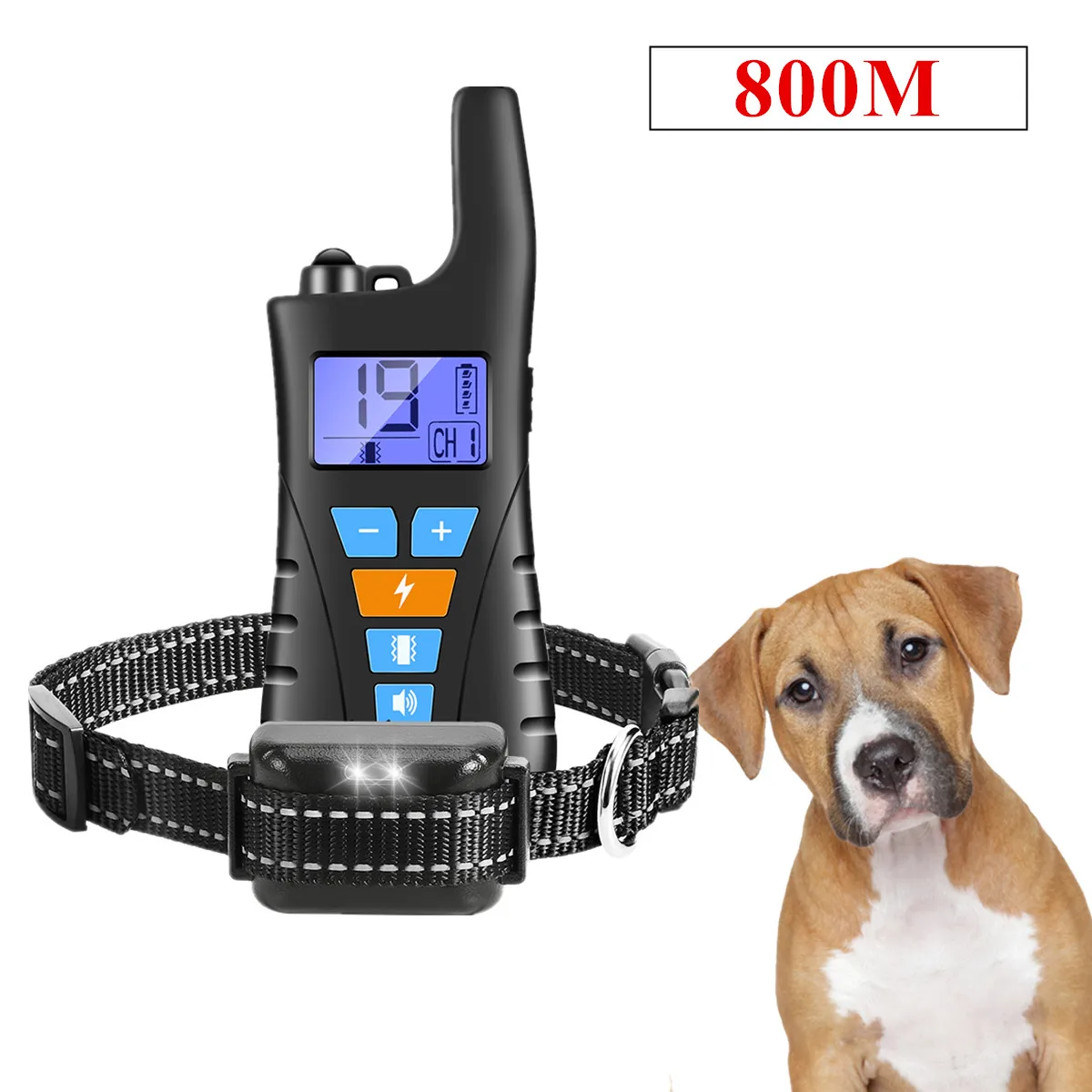 

Newest Dog Training Collar 800m Long-distance Remote Control Electric Shock Collar Bark Arrestor Training Artifact 50% OFF